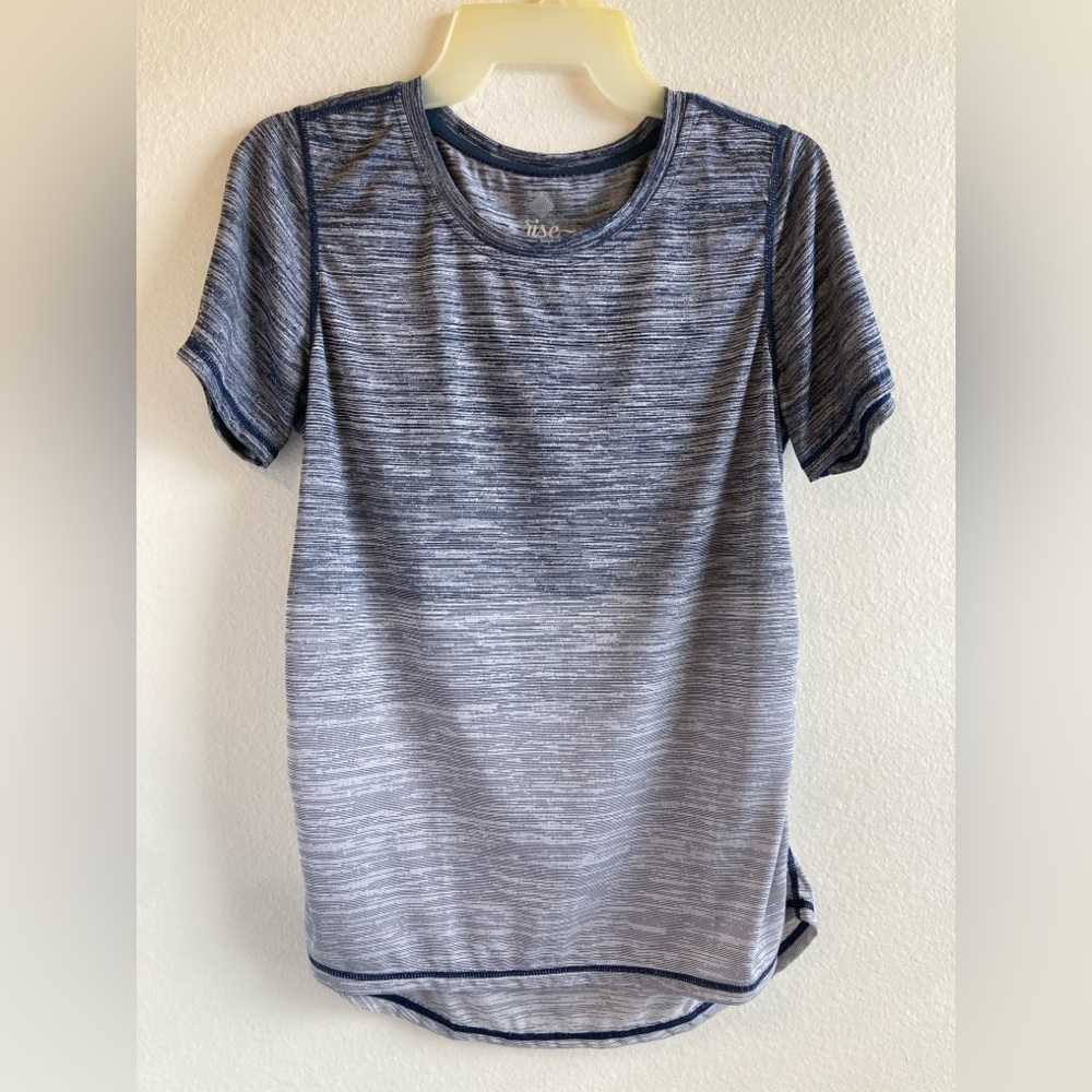 LuLaRoe Rise Confident Workout Tee Size S Navy Heathered